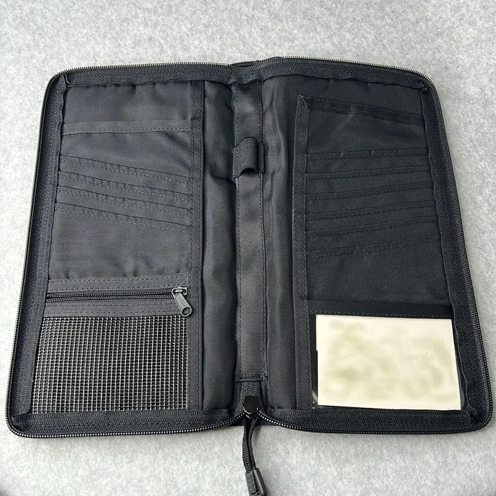 Vintage LL Bean Black Travel Wallet Wristlet Gorpcore Clutch Bag Car Organizer